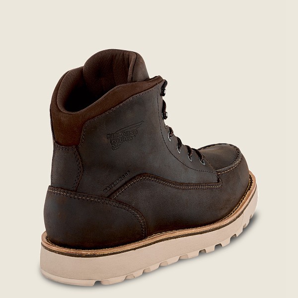 Red Wing Work Boots Traction Tred Lite - 6-inch Waterproof Soft Toe - Dark Brown - Mens LDB495378